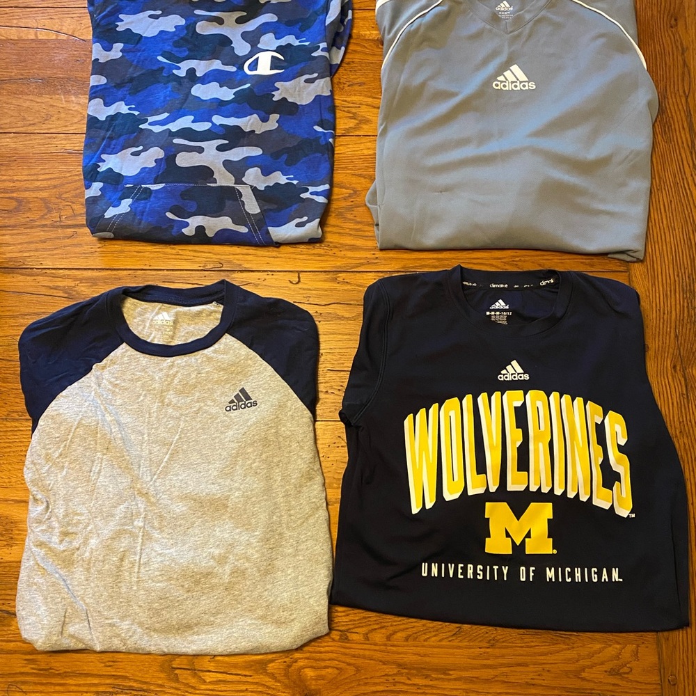 Boys size Medium (10/12) Adidas and Champion Shirt Lot